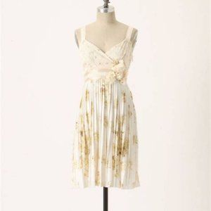 DELETTA Anthropologie eyelet and pleated floral